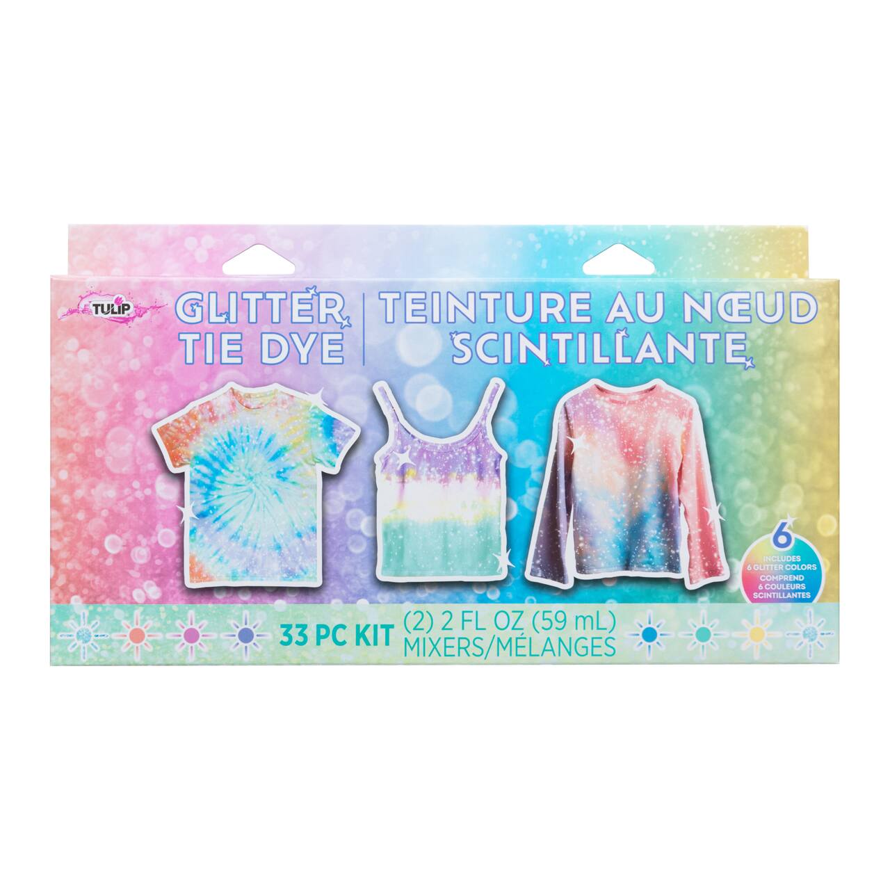Tulip® 6 Colour Glitter Tie Dye Kit